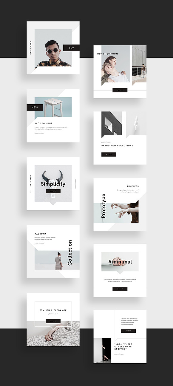 Minimal Canva Social Media Pack in Instagram Templates - product preview 2