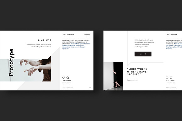 Minimal Canva Social Media Pack in Instagram Templates - product preview 3