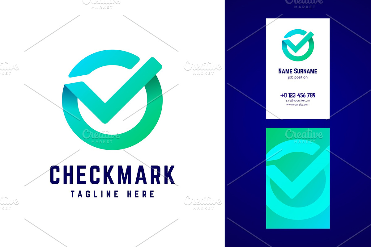 Check mark logo and business card in Logo Templates - product preview 8