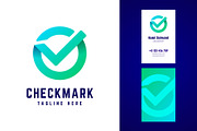Check mark logo and business card