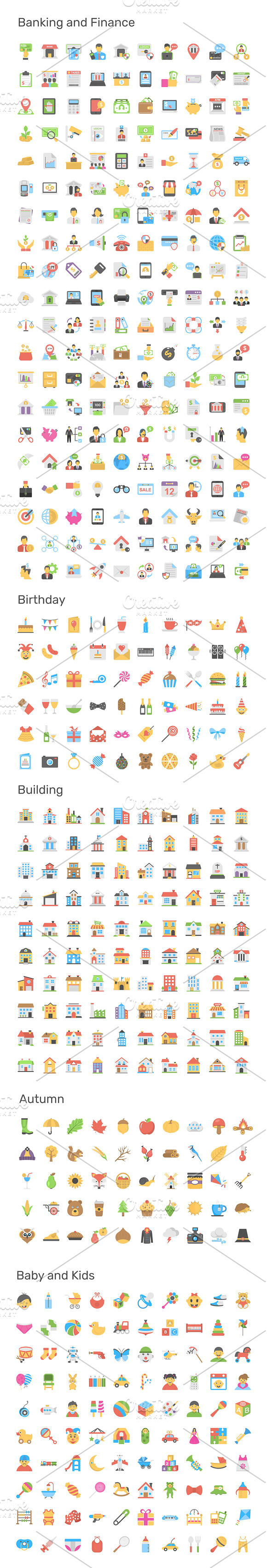 9690 Flat Icons Pack in Navigation Icons - product preview 1