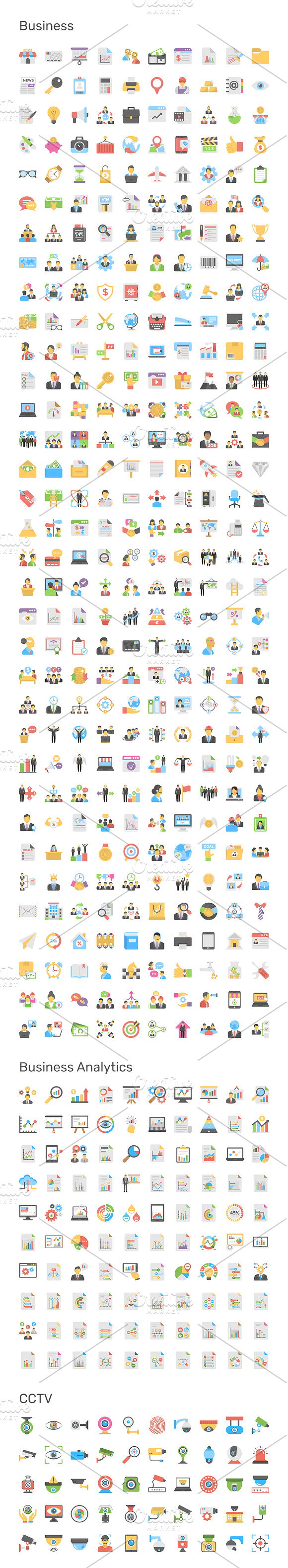 9690 Flat Icons Pack in Navigation Icons - product preview 2