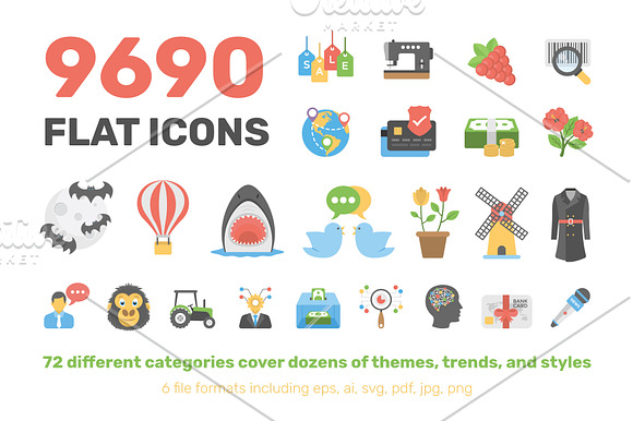 9690 Flat Icons Pack in Navigation Icons - product preview 7
