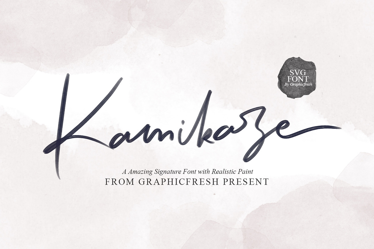 Kamikaze SVG Font in Script Fonts - product preview 8