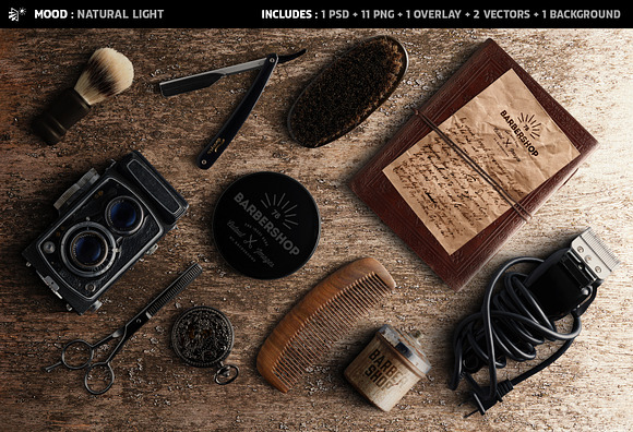 Barber shop desktop - PSD scene in Scene Creator Mockups - product preview 3