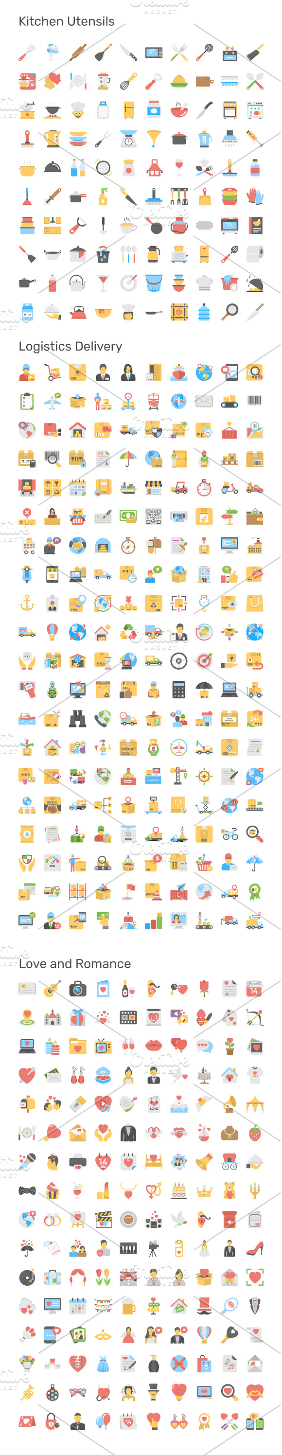 9690 Flat Icons Pack in Navigation Icons - product preview 12