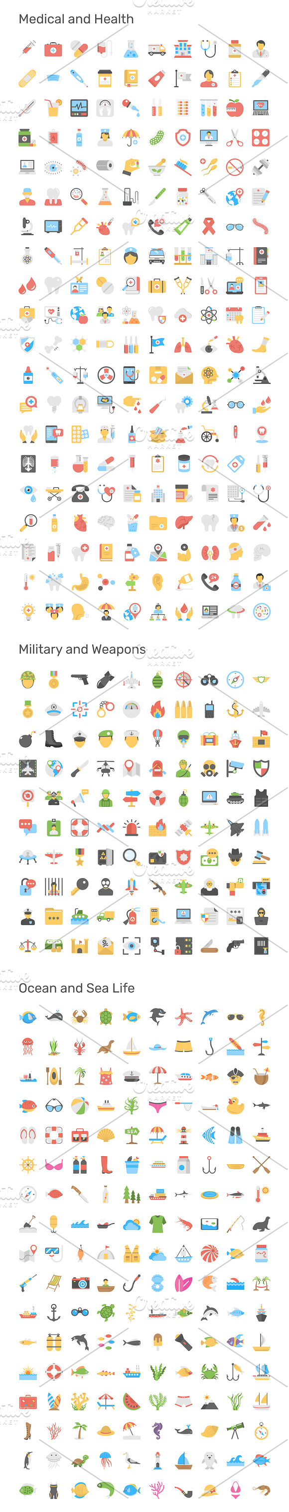 9690 Flat Icons Pack in Navigation Icons - product preview 14