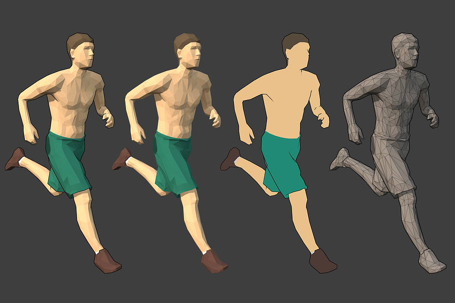 Lowpoly Rigged Male Essentials in People - product preview 7