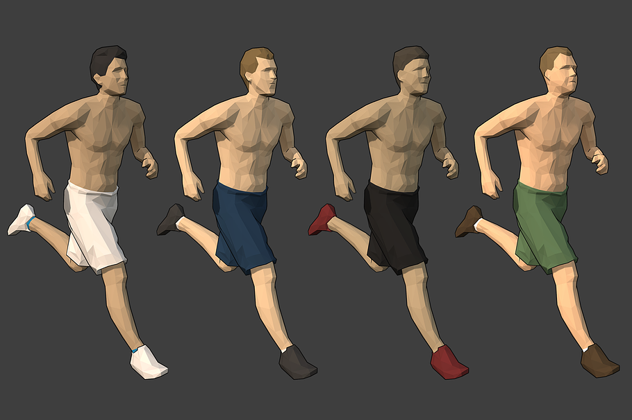 Lowpoly Rigged Male Essentials in People - product preview 8