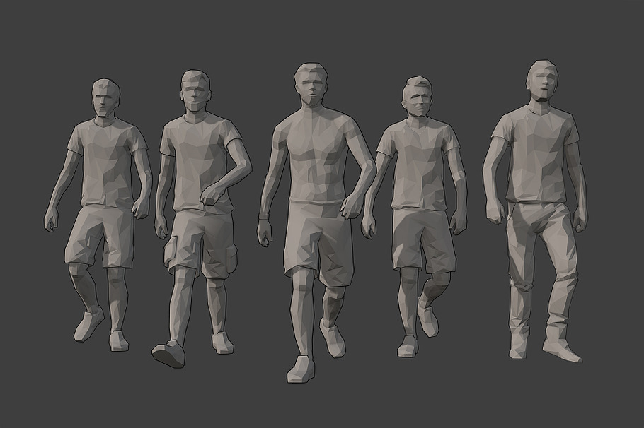 Lowpoly Rigged Male Essentials in People - product preview 12