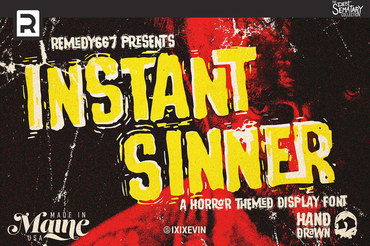 Instant Sinner in Scary Fonts - product preview 8