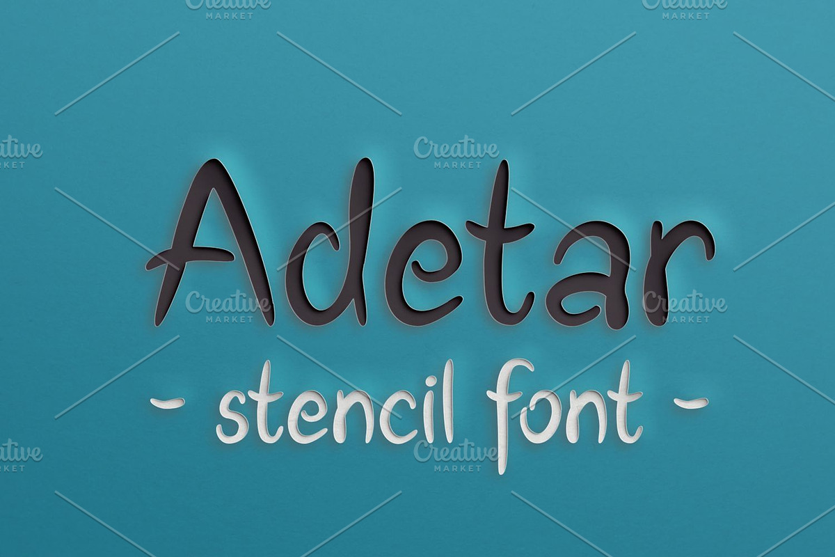 Adetar Stencil in Stencil Fonts - product preview 8