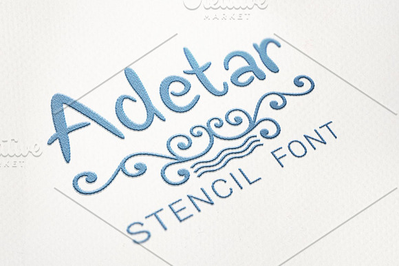 Adetar Stencil in Stencil Fonts - product preview 2