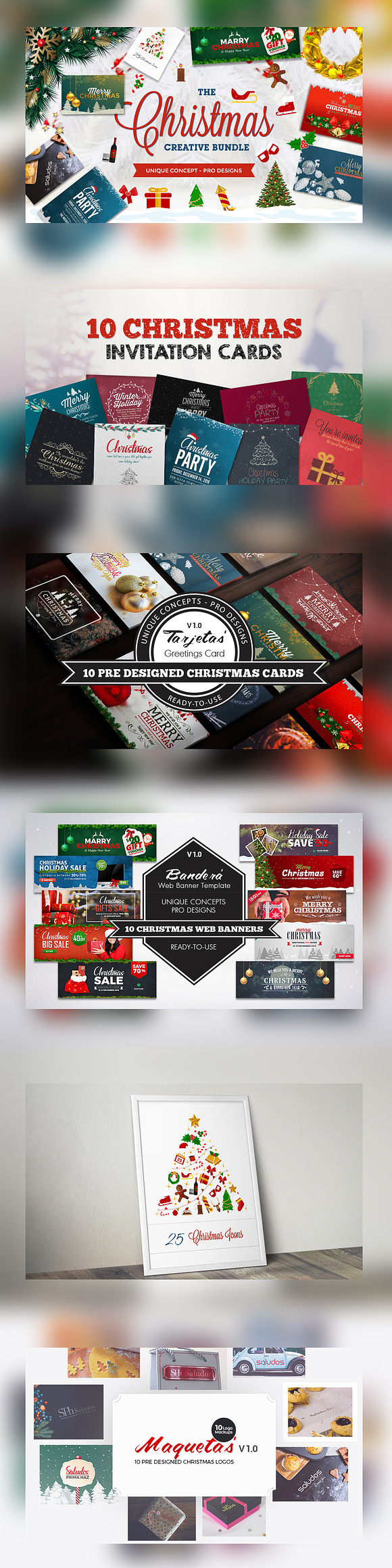 Saludos’ (Christmas Design Bundle) in Web Elements - product preview 21