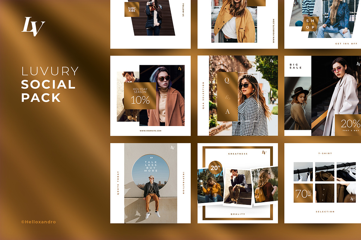 Luvury - Social Media Pack in Instagram Templates - product preview 8