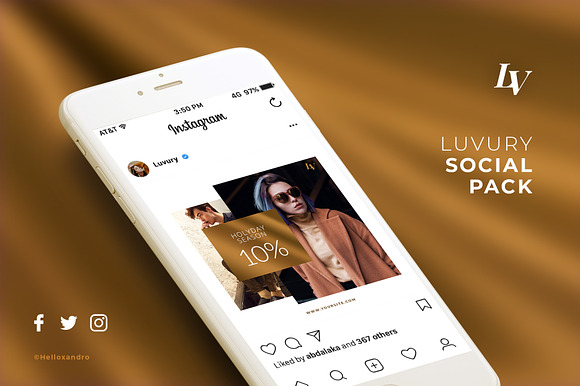 Luvury - Social Media Pack in Instagram Templates - product preview 1