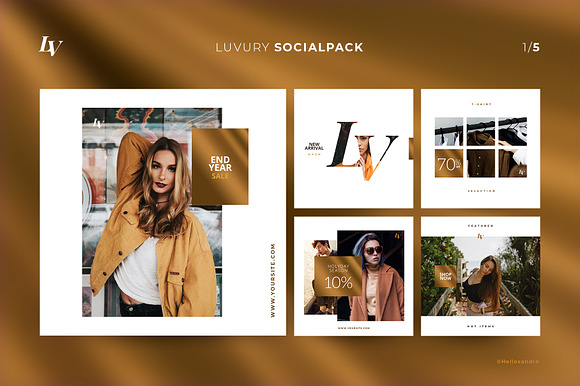 Luvury - Social Media Pack in Instagram Templates - product preview 2