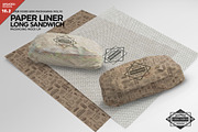 Long Sandwich Paper Liner Mockup