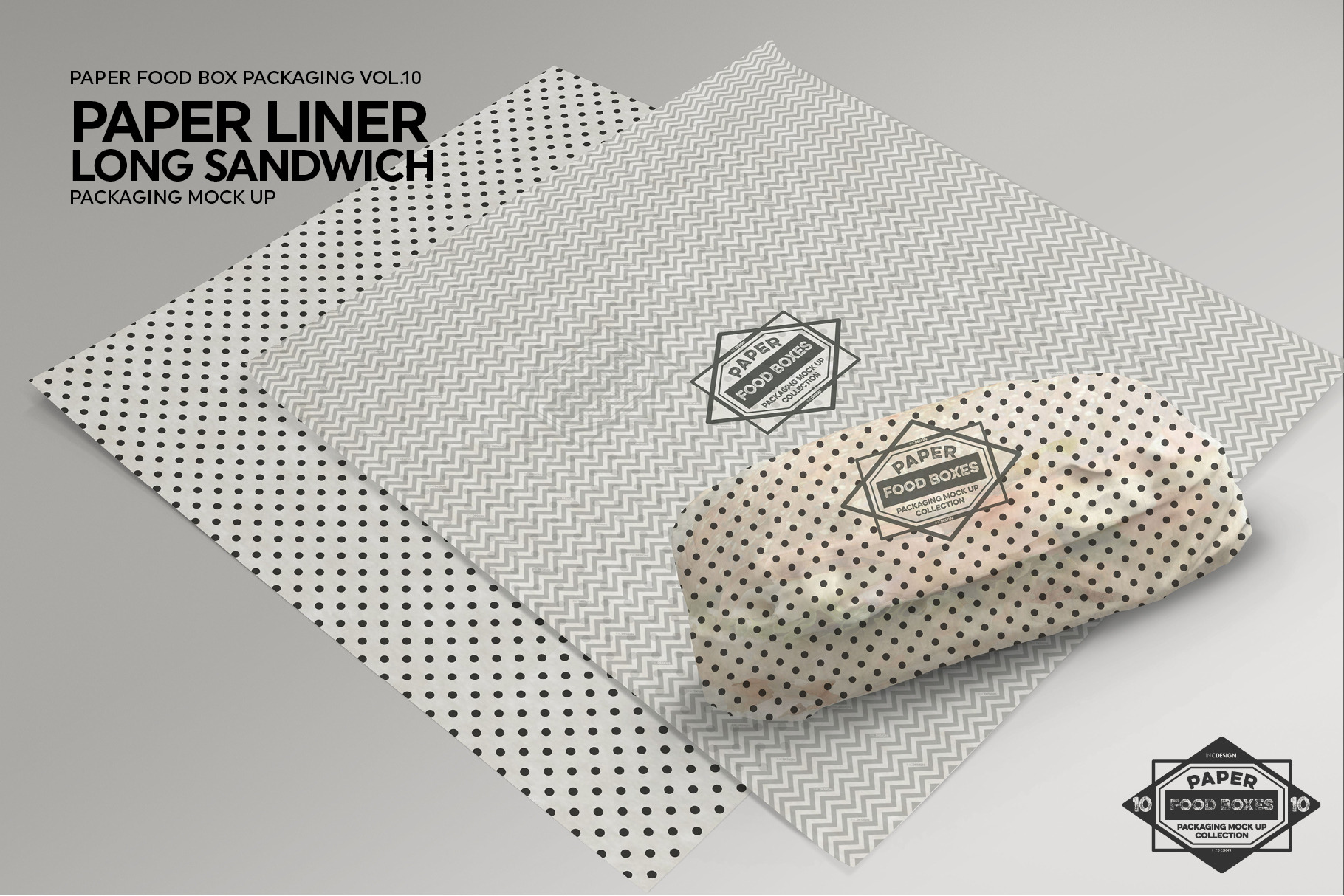 Download Long Sandwich Paper Liner Mockup Creative Daddy PSD Mockup Templates