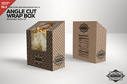 Angle Cut Sandwich Wrap Box Mockup