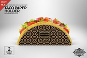 Paper Taco Holder Packaging Mockup