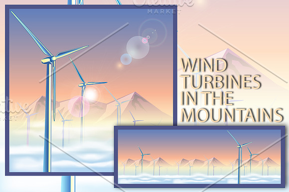 Wind Turbine Generators in Illustrations - product preview 1