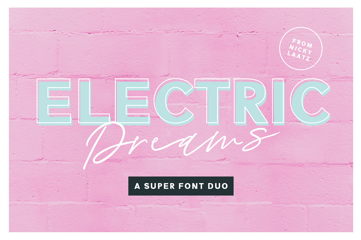 Electric Dreams Font Duo in Outline Fonts - product preview 8