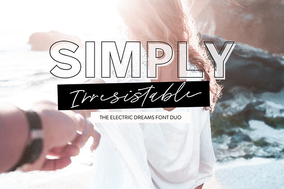 Electric Dreams Font Duo in Outline Fonts - product preview 6