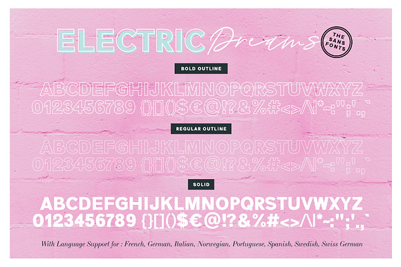 Electric Dreams Font Duo in Outline Fonts - product preview 17