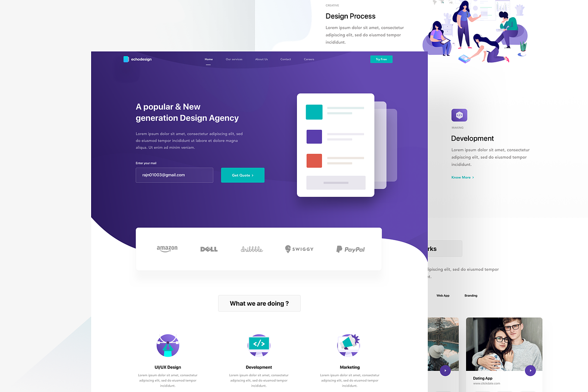 Software agency landingpage template in UI Kits and Libraries - product preview 8