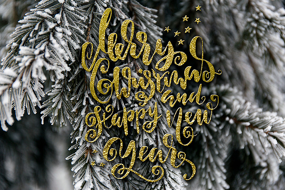 Snowy X-mas font and Snowflakes set in Script Fonts - product preview 3