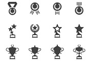 Awards, medals and cups icons