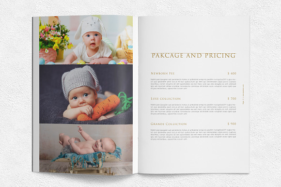 Newborn Photography Magazine in Magazine Templates - product preview 7