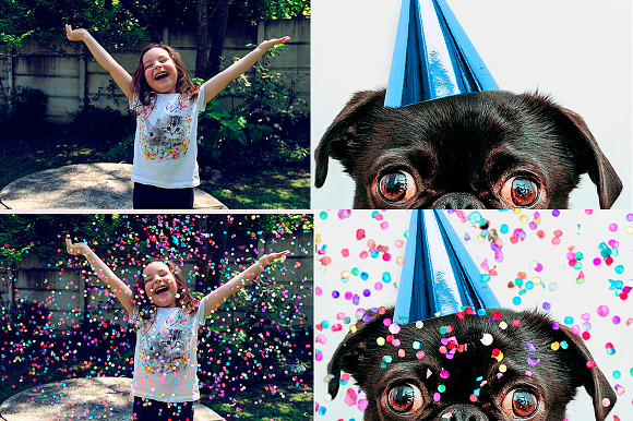 CONFETTI Overlays, 35 Photo Overlays in Add-Ons - product preview 2