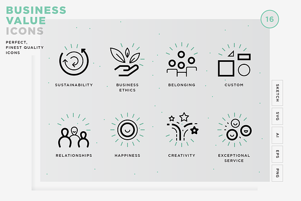 Business value icons