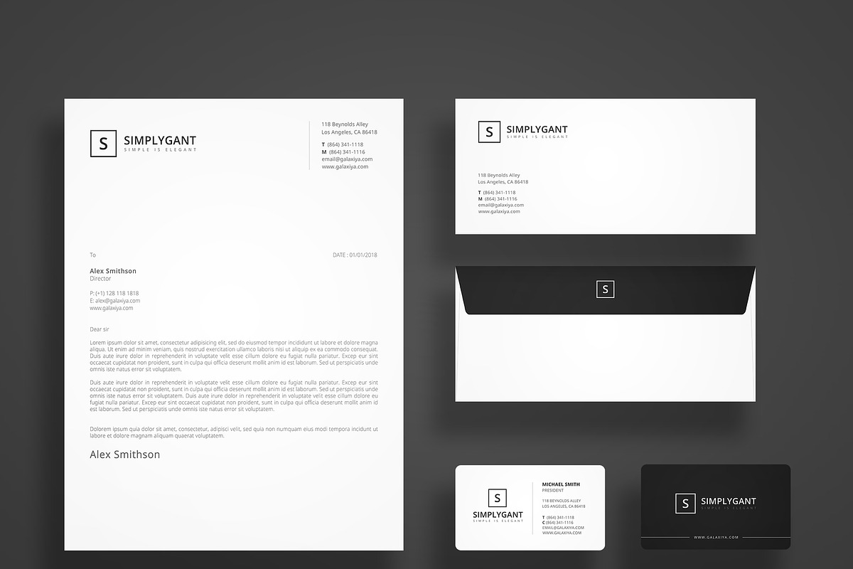 Simple Minimal Stationery Templates in Stationery Templates - product preview 8