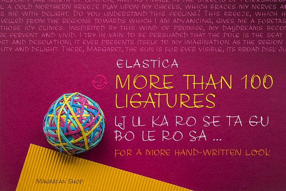 ELASTICA font + ELASTICA Icons font in Icon Fonts - product preview 1