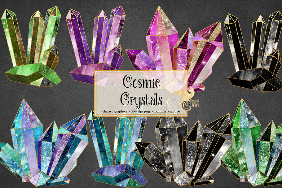 Cosmic Crystals Clipart