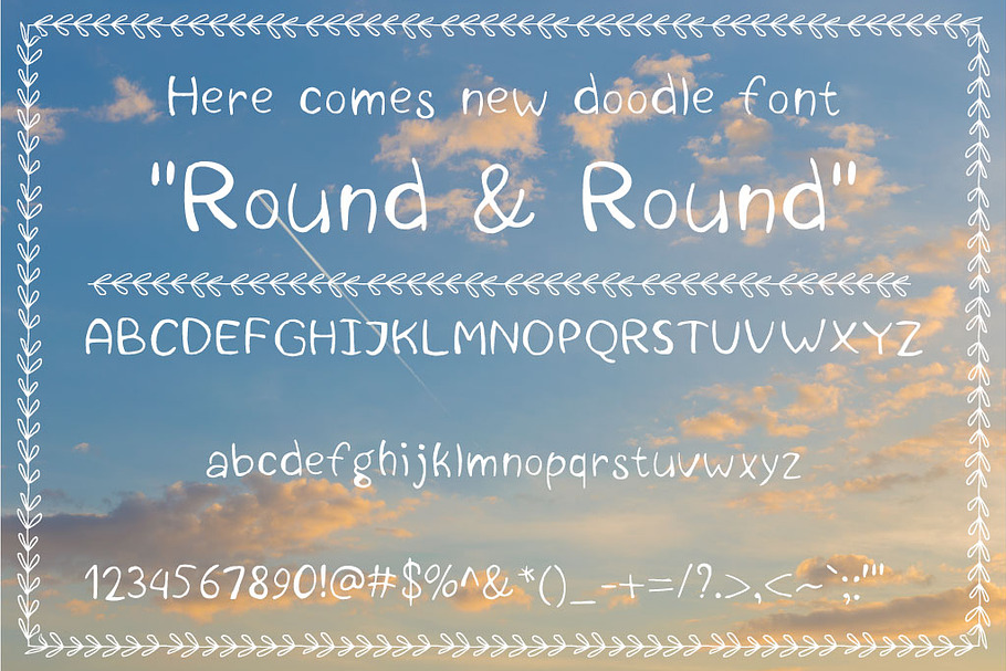 New doodle font. Round&round.