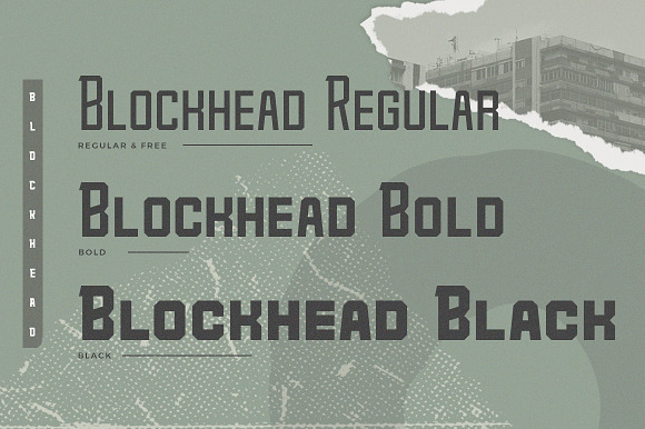 Blockhead Typeface | Font in Display Fonts - product preview 1