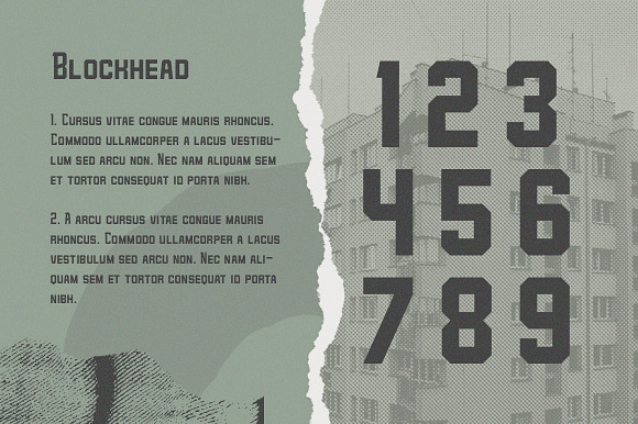 Blockhead Typeface | Font in Display Fonts - product preview 2