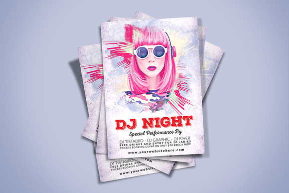 DJ Night Flyer Template in Flyer Templates - product preview 2