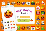 Halloween Emojis Set