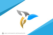 Leaf Bird Logo Template