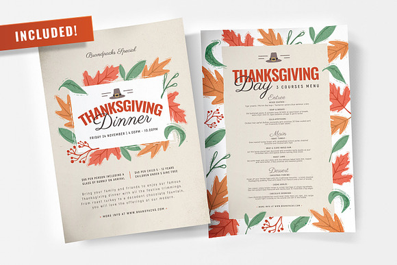 Thanksgiving Flyer / Poster Bundle in Flyer Templates - product preview 3