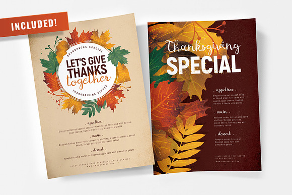 Thanksgiving Flyer / Poster Bundle in Flyer Templates - product preview 4