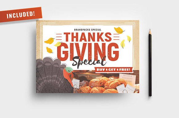 Thanksgiving Flyer / Poster Bundle in Flyer Templates - product preview 7