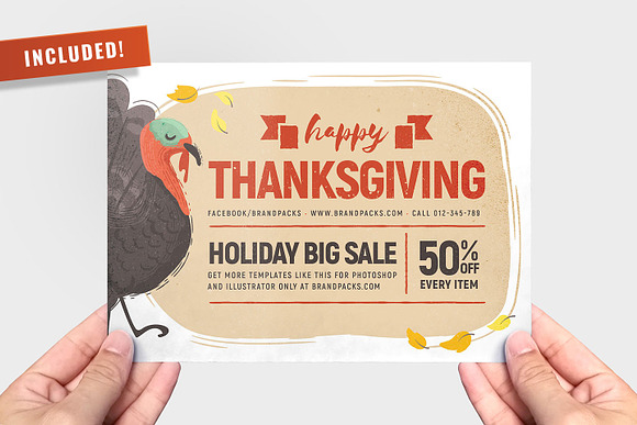 Thanksgiving Flyer / Poster Bundle in Flyer Templates - product preview 8