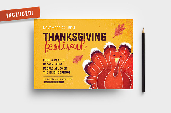 Thanksgiving Flyer / Poster Bundle in Flyer Templates - product preview 9