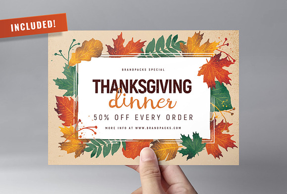Thanksgiving Flyer / Poster Bundle in Flyer Templates - product preview 11